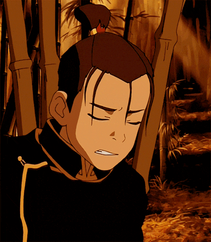 a cartoon character with a bun on his head