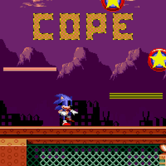 a video game with the word cope on the top