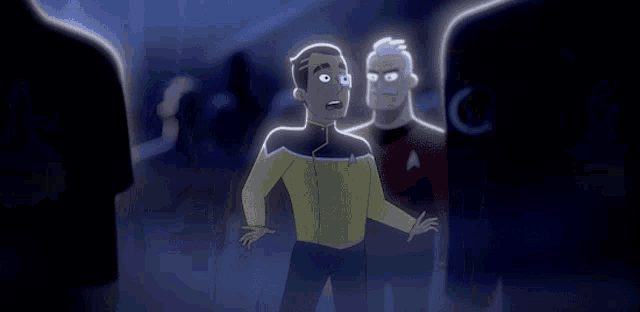 a cartoon of a man in a yellow jacket with the letter x on his chest