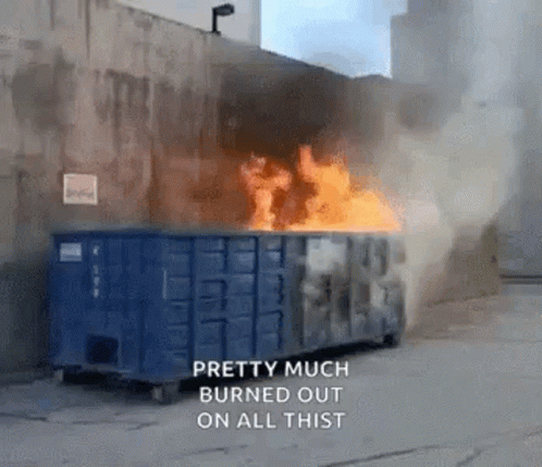 Dumpster Fire Pretty Much Burned Out GIF