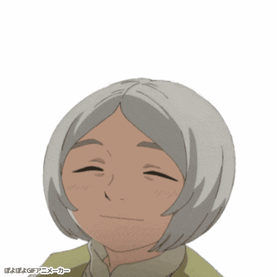 a cartoon drawing of a man with gray hair and the words gif on the bottom right