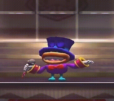 a cartoon character is wearing a top hat and a bow tie