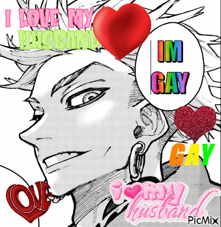 a drawing of a man with the words i love my husband im gay