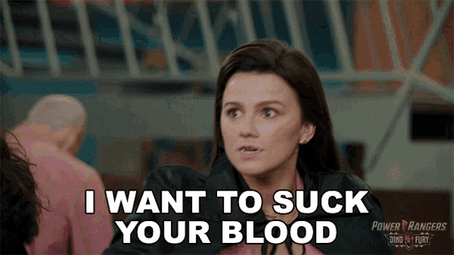 I Want To Suck Your Blood Amelia GIF - I Want To Suck Your Blood Amelia Power Rangers Dino Fury GIFs