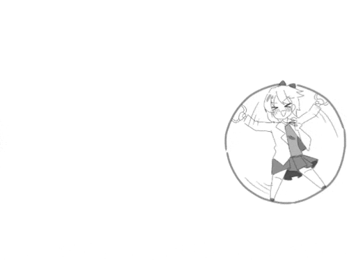 a black and white drawing of a person laying on their back in a circle .