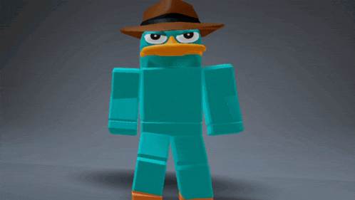 a cartoon character wearing a hat and a duck costume