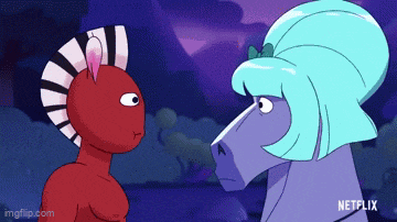 a cartoon of a man and a horse with a netflix logo on the bottom