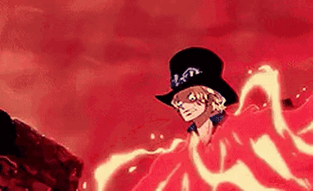 a man in a top hat is standing in front of a red background in a cartoon .
