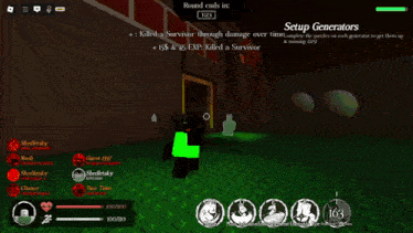 a screenshot of a video game that says round ends inc.