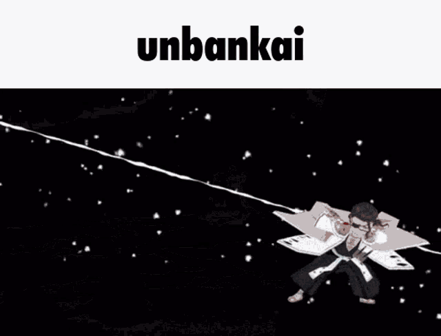 a picture of a man with the word unbankai on it