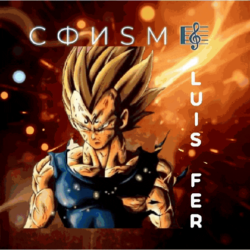 a poster of a cartoon character with the words comsm luis fer on the bottom