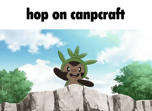 a picture of a pokemon with the words hop on canpcraft