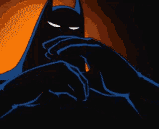 a cartoon of batman with a speech bubble saying you 're a fucking idiot