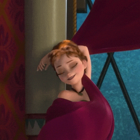 a close up of anna from frozen sleeping
