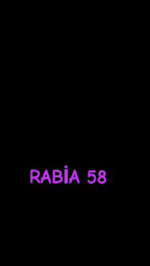 a dark background with radia 58 written in purple on it