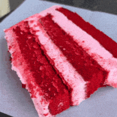 Red Velvet Cake Slice Of Cake GIF