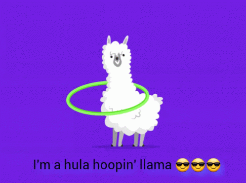 Llama Hula Hoopin GIF - Llama Hula Hoopin Happy GIFs