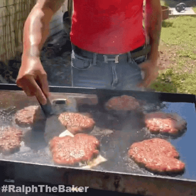 Flipping Burgers Ralphthebaker GIF - Flipping Burgers Ralphthebaker Cooking Burgers GIFs