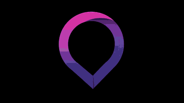 a detroit logo with a pink and purple heart in the middle