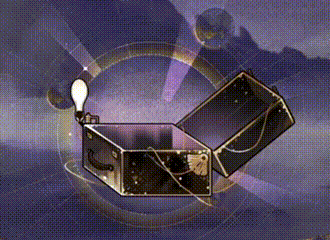 an illustration of an open suitcase with a light bulb inside of it .