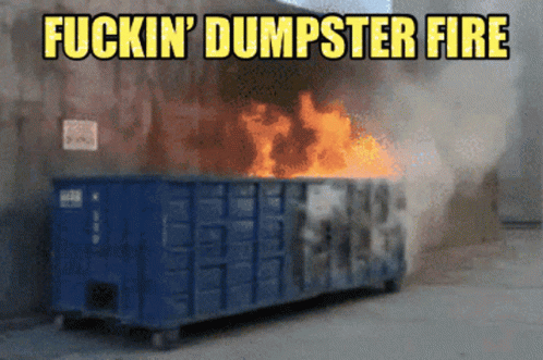 Dumpster Fire Burn GIF - Dumpster Fire Burn Mess GIFs