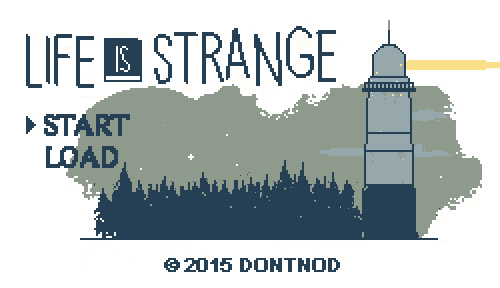 a pixel art advertisement for life is strange