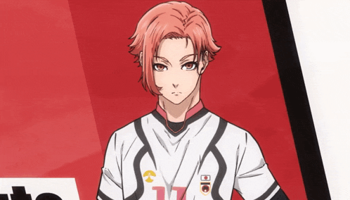 a boy with red hair is wearing a white jersey with the number 17 on it