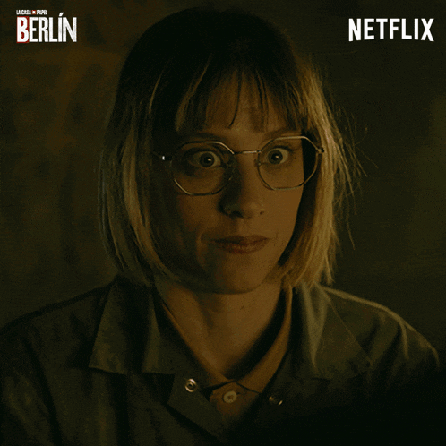 a poster for netflix shows a woman wearing glasses and the word guau