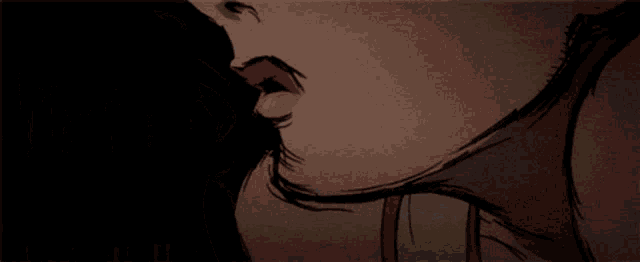 a close up of a woman 's mouth with the word himper written in white
