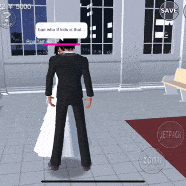 a screenshot of a video game with a bride and groom