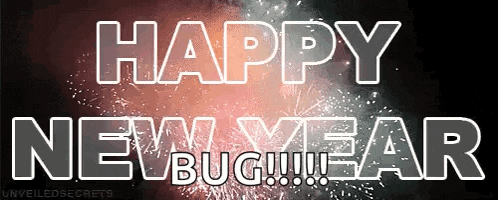 a fireworks display with the words happy new year in front of it