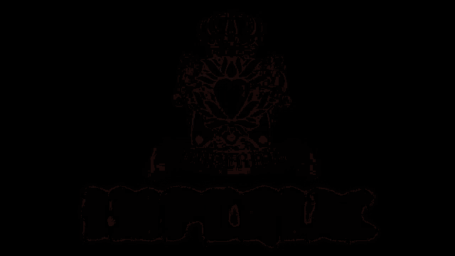 a logo for imperial with a heart and crown