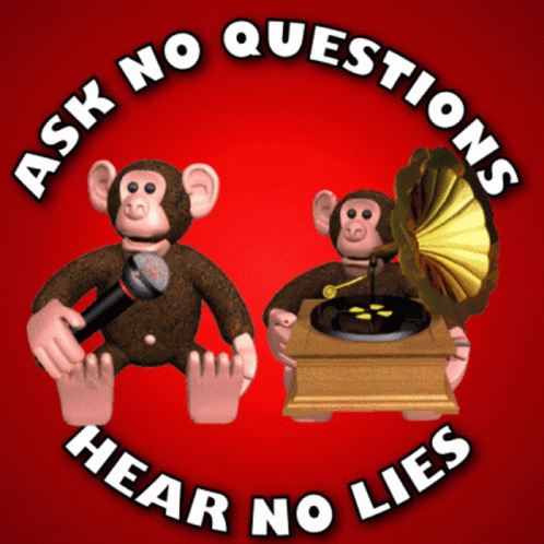Ask No Questions Hear No Lies GIF - Ask No Questions Hear No Lies Dont Ask GIFs