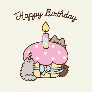 Happy Birthday Pusheen GIF - Happy Birthday Pusheen Cupcake GIFs