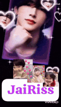 a collage of pictures with the name jairiss at the top