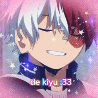 a close up of a person 's face with the name de kiyu 33 written on it