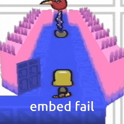 a screenshot of a video game with the words " embed fail " on the bottom