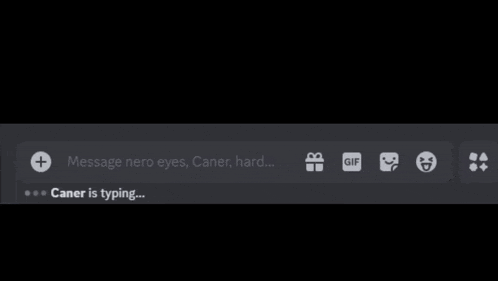 a screenshot of a discord message that says caner is typing