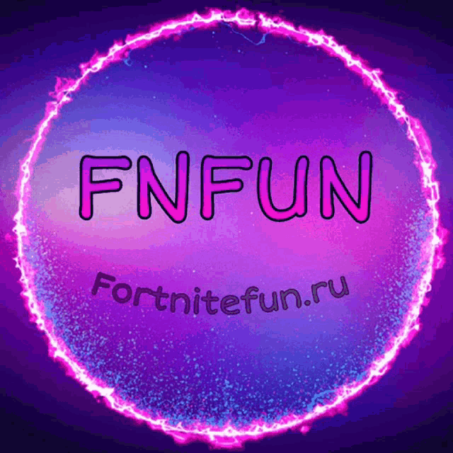 a purple circle with the word fnfun in the center