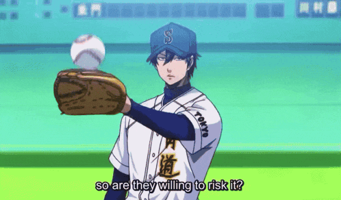 a baseball player in a tokyo uniform is holding a ball