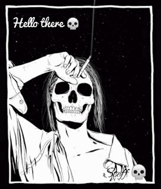 Steff Hello There GIF - Steff Hello There Skull GIFs