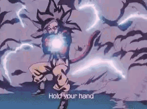 a pixel art of a person with the words hold your hand