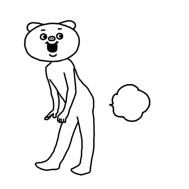 a black and white drawing of a teddy bear with a speech bubble behind him
