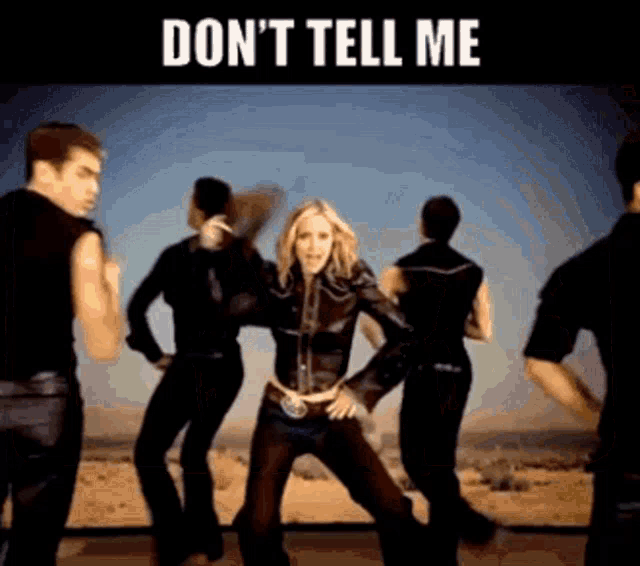 Madonna Dont Tell Me GIF - Madonna Dont Tell Me Line Dancing GIFs