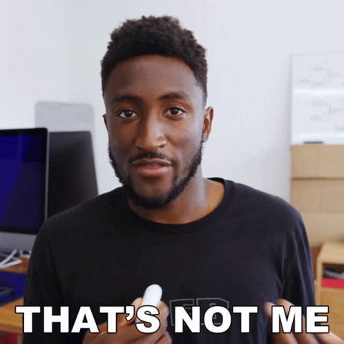 Thats Not Me Marques Brownlee GIF - Thats Not Me Marques Brownlee Thats Not Who I Am GIFs