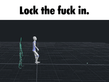 a computer generated image of a mannequin with the words lock the fuck in above it