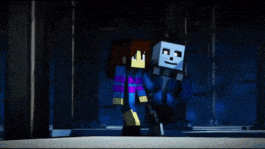 a girl and a skeleton are standing next to each other