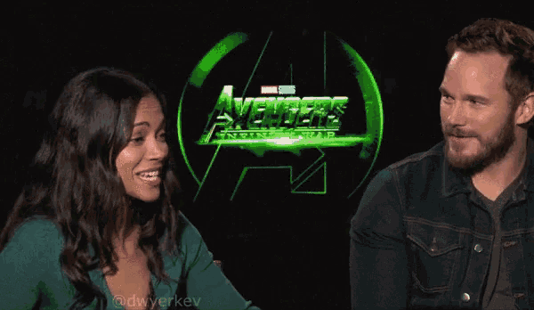 Chris Pratt Zoe Saldana GIF - Chris Pratt Zoe Saldana Reactions GIFs