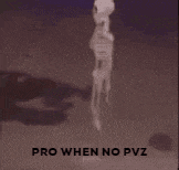 a screenshot of a video with the words pro when no pvz on it .