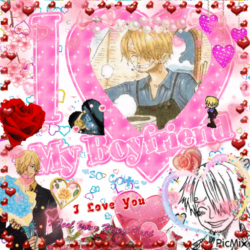 a picture of a man in a heart with the words i love my boyfriend